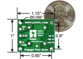 Pololu basic SPDT relay carrier with 12 VDC relay - dimensions